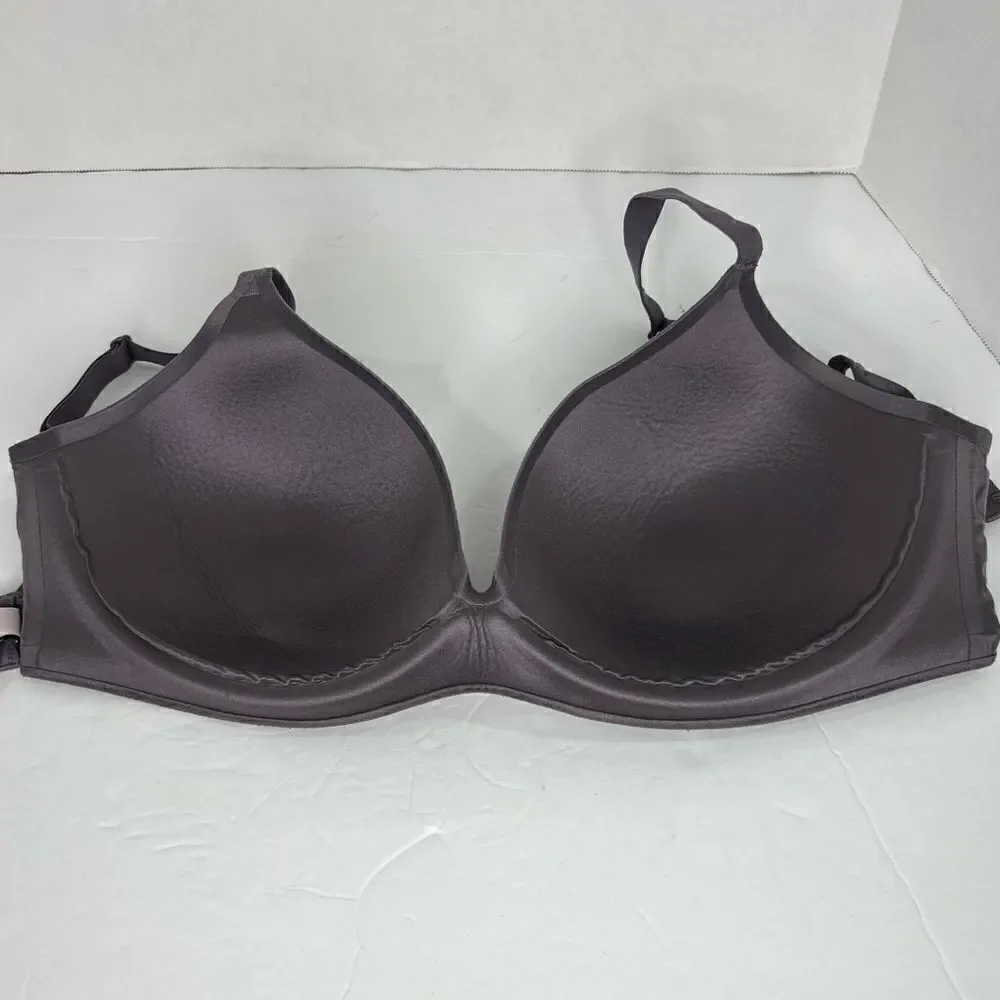 Victoria Secret No Underwire Lined Semi Demi Lavender Purple Soft Bra Sz 36D